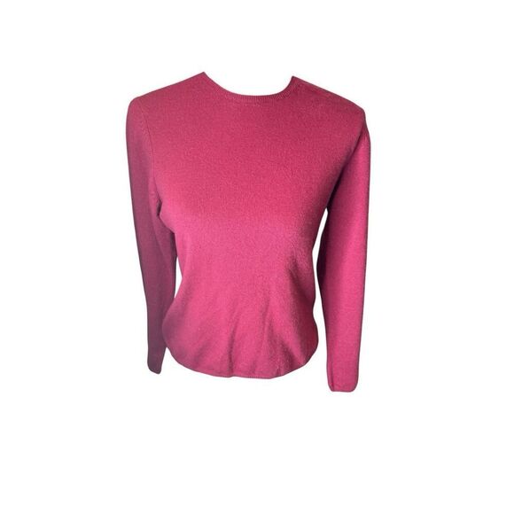 Charter Club 100% Cashmere Sweater Tee - Bright Pink - Size Medium Cozy Soft - Picture 1 of 4